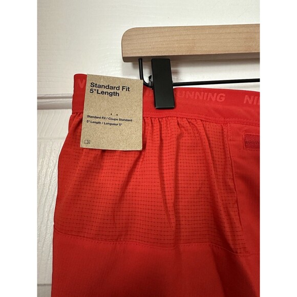 Size XLT Nike Stride DM4757-657 Mens Dri-Fit 5" Hybrid Running Shorts Red Black - Picture 3 of 4